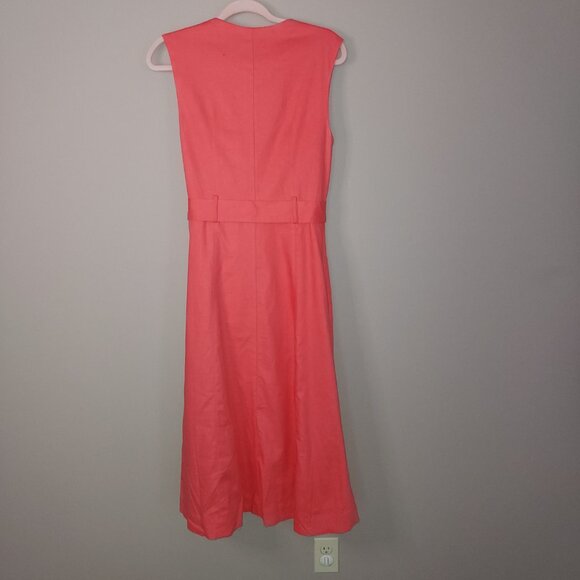 Banana Republic Linen Blend Sleeveless Button Midi Dress Size 10 NWOT - Picture 6 of 8
